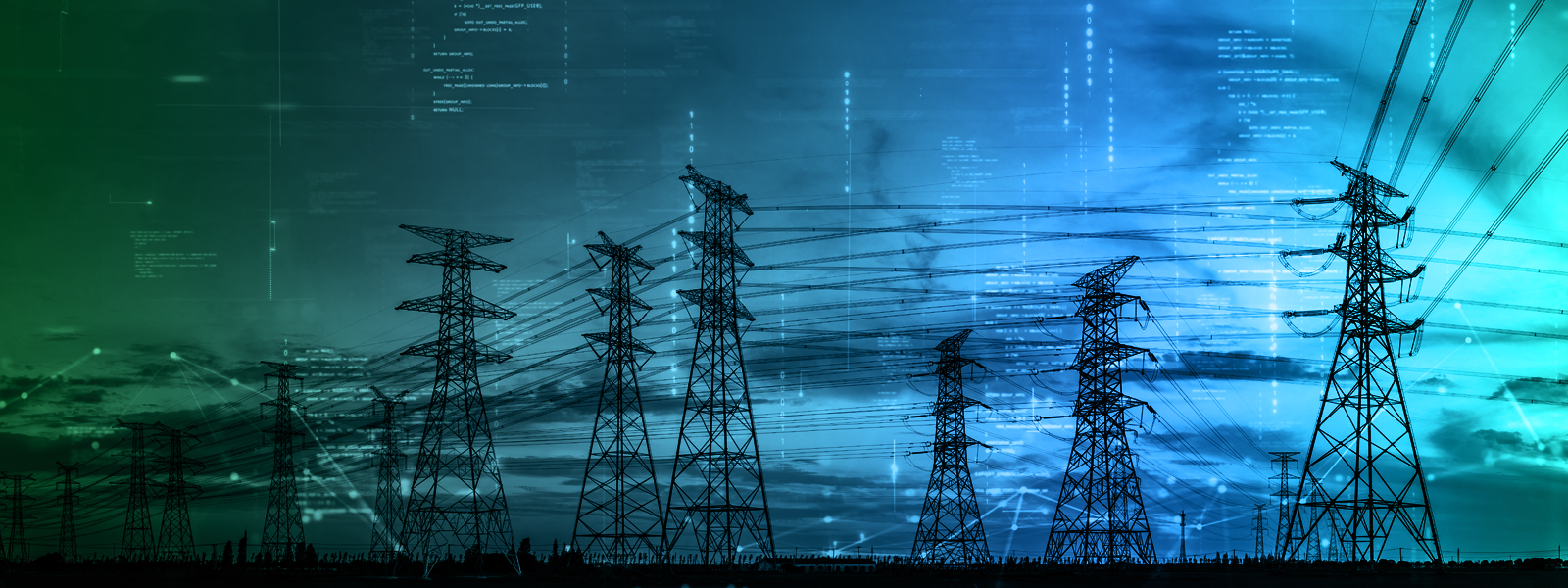 A picture of power lines