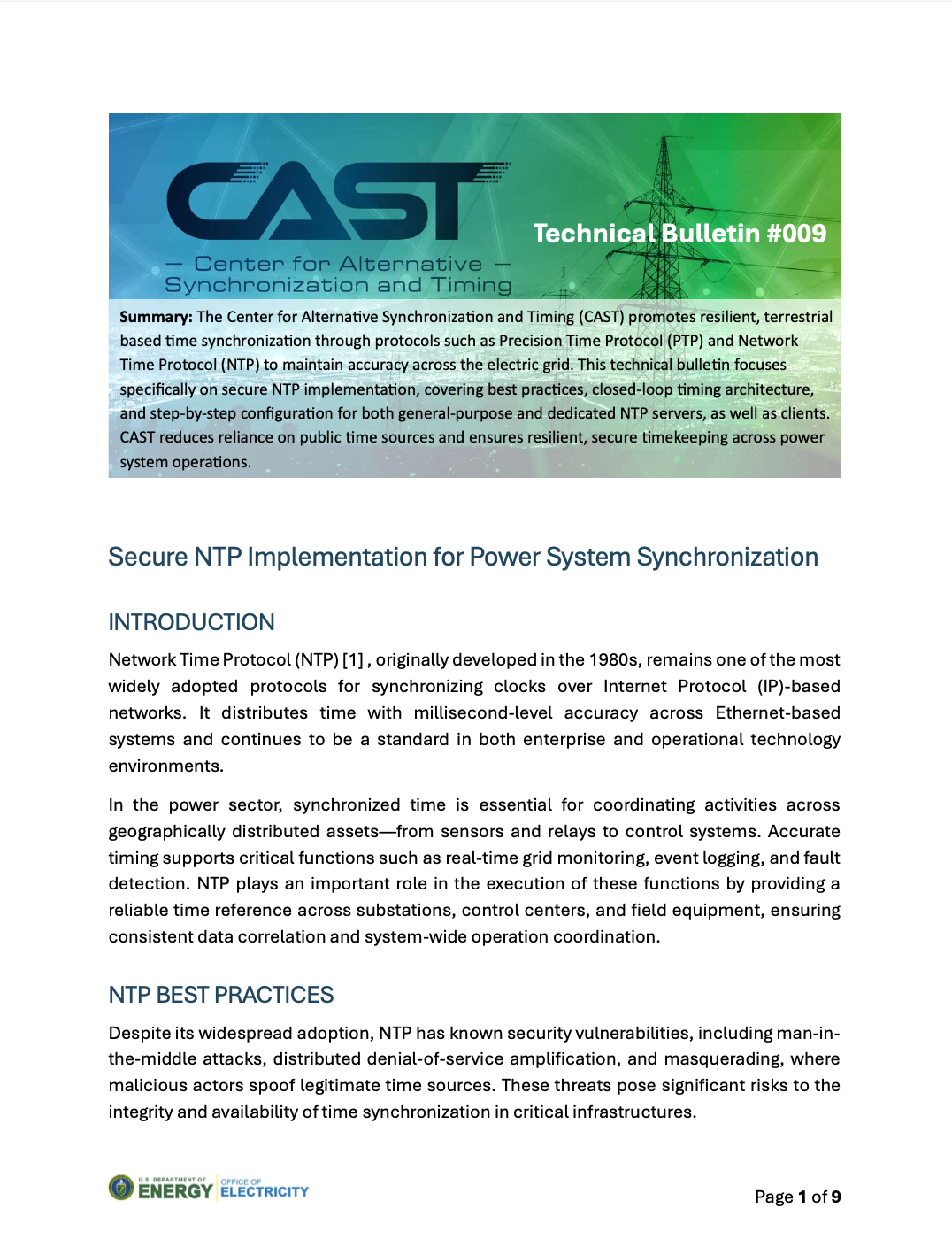 Image of the first page of a technical report.